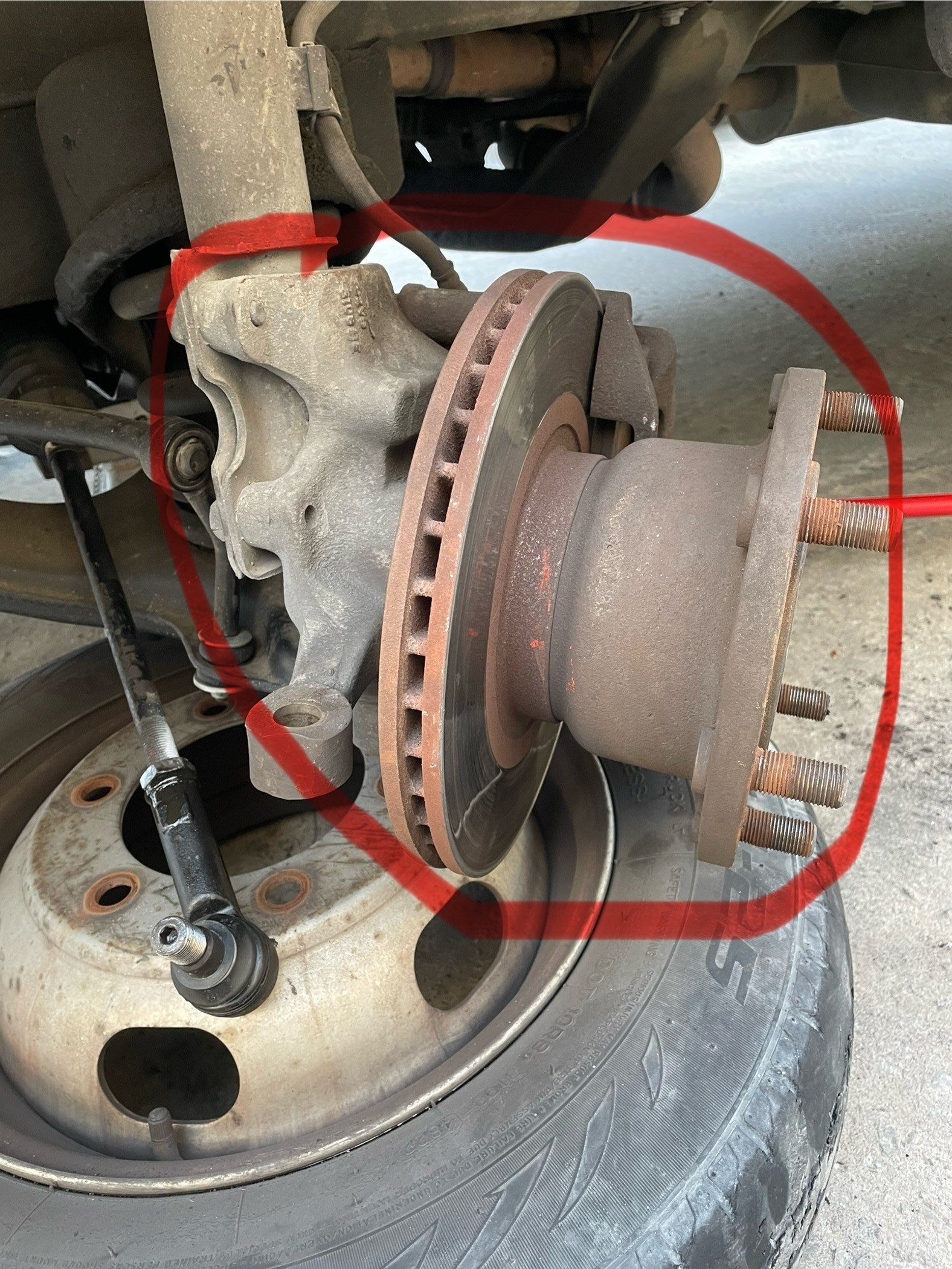 Camper Van Parts: Ford Transit wheel hub and stub axle